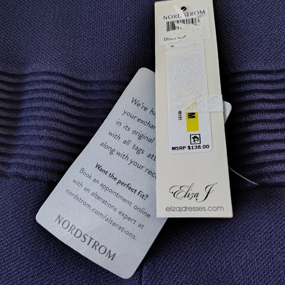 Eliza J Dark Navy Sleeveless A-Line Sweater Dress M - Picture 8 of 11